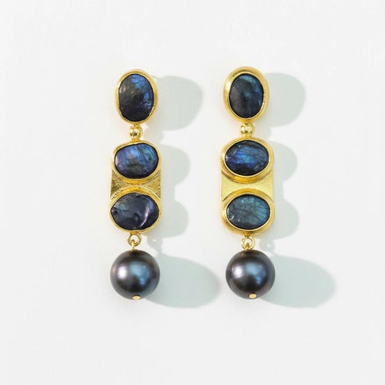 Cercei Eleganți cu Perle – Oțel Inoxidabil Placat cu Aur 24K - OK Lux. All rights reserved. - Earrings - 