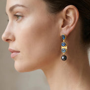 Cercei Eleganți cu Perle – Oțel Placat cu Aur 24K - OK Lux. All rights reserved. - Earrings - 