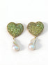 Cercei Inimă cu Perle Baroc & Zirconiu – Oțel Inoxidabil Placat cu Aur 24K - OK Lux. All rights reserved. - Earrings - 
