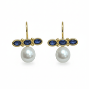 Cercei Pearl Azure – Aur 24K - OK Lux. All rights reserved. - Earrings - 