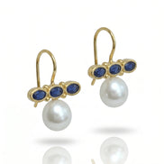 Cercei Pearl Azure – Oțel placat Aur 24K - OK Lux. All rights reserved. - Earrings - 