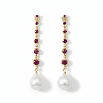 Cercei Pearl Blush – Aur 24K - OK Lux. All rights reserved. - Earrings - 