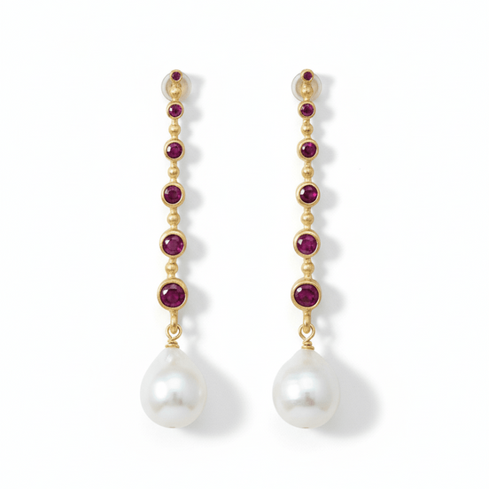 Cercei Pearl Blush – Aur 24K - OK Lux. All rights reserved. - Earrings - 
