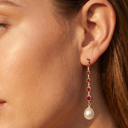 Cercei Pearl Blush – Oțel placat Aur 24K - OK Lux. All rights reserved. - Earrings - 