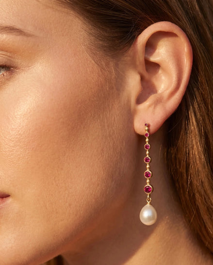 Cercei Pearl Blush – Oțel placat Aur 24K - OK Lux. All rights reserved. - Earrings - 