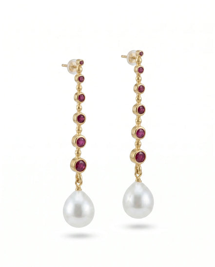 Cercei Pearl Blush – Oțel placat Aur 24K - OK Lux. All rights reserved. - Earrings - 
