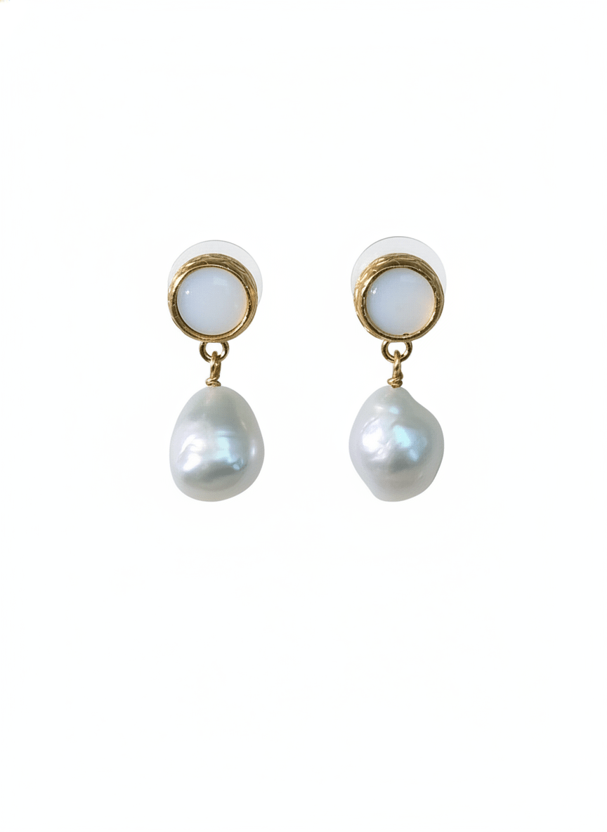 Cercei Pearl Charm – Aur 24K - OK Lux. All rights reserved. - Earrings - 