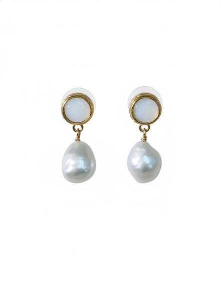 Cercei Pearl Charm – Aur 24K - OK Lux. All rights reserved. - Earrings - 