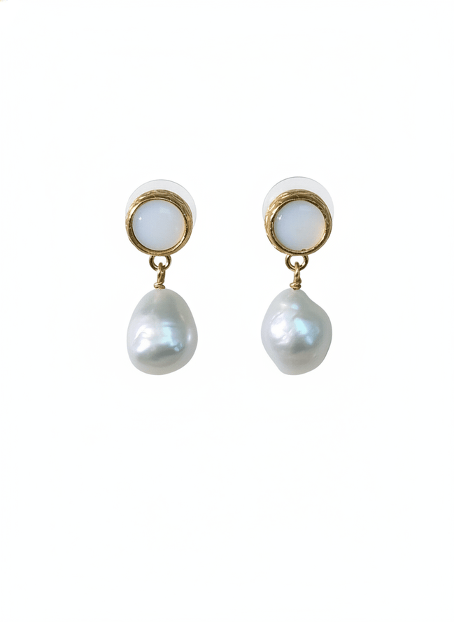 Cercei Pearl Charm – Aur 24K - OK Lux. All rights reserved. - Earrings - 