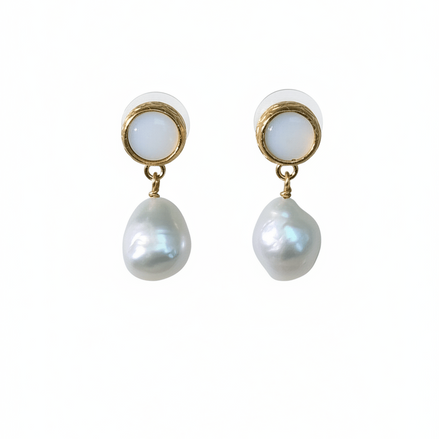 Cercei Pearl Charm – Aur 24K - OK Lux. All rights reserved. - Earrings - 