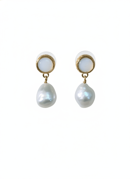 Cercei Pearl Charm – Aur 24K - OK Lux. All rights reserved. - Earrings - 