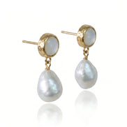 Cercei Pearl Charm – Oțel placat Aur 24K - OK Lux. All rights reserved. - Earrings - 