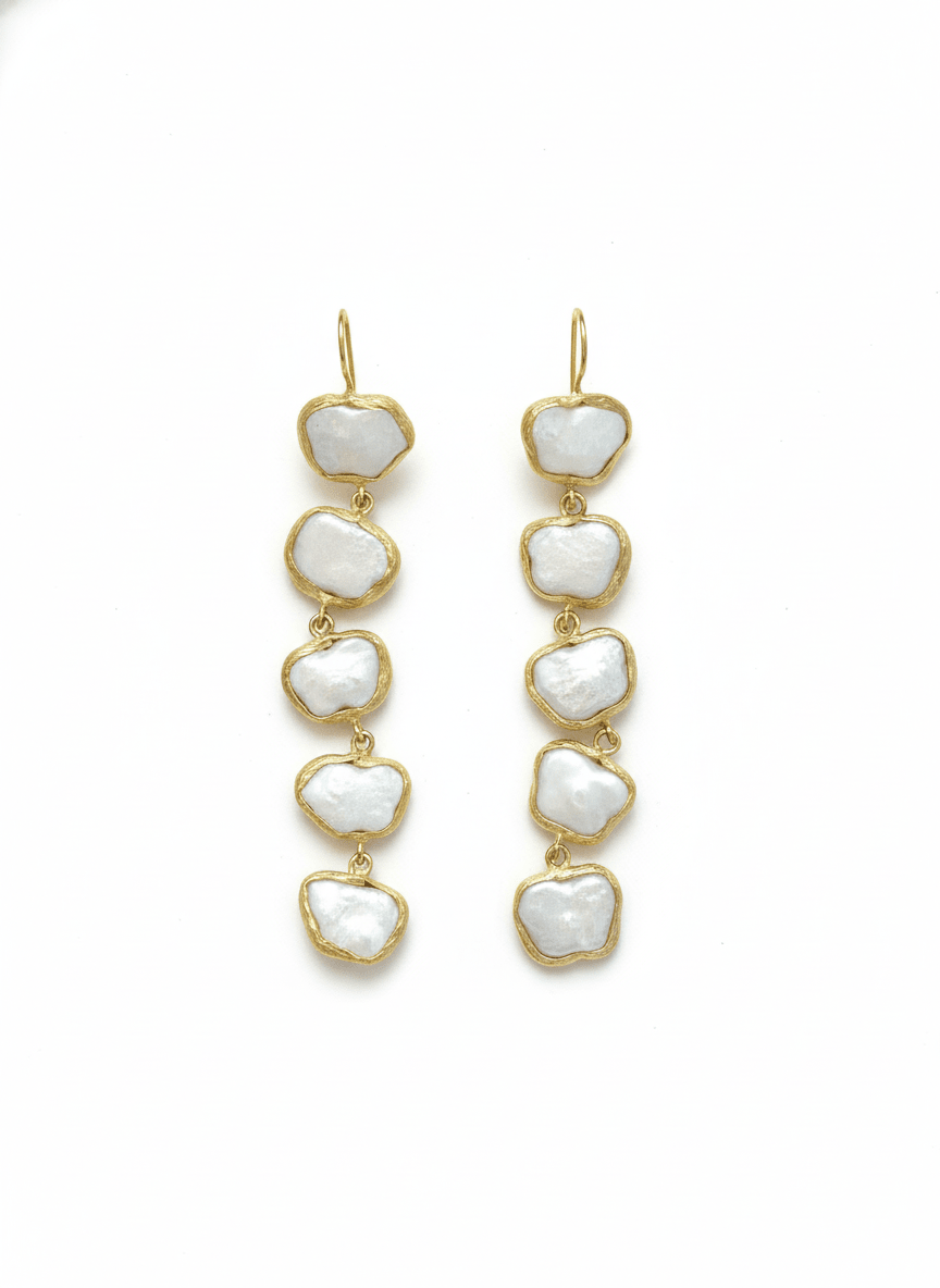 Cercei Pearl Classic – Aur 24K - OK Lux. All rights reserved. - Earrings - 