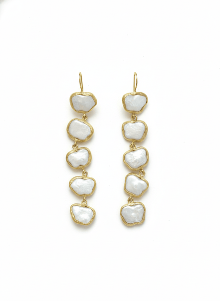 Cercei Pearl Classic – Aur 24K - OK Lux. All rights reserved. - Earrings - 