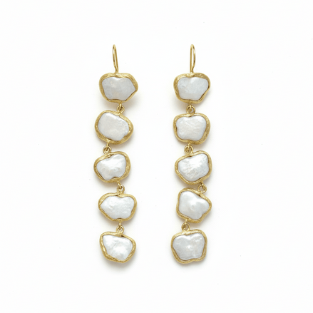 Cercei Pearl Classic – Aur 24K - OK Lux. All rights reserved. - Earrings - 