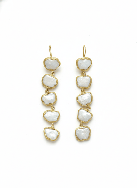 Cercei Pearl Classic – Aur 24K - OK Lux. All rights reserved. - Earrings - 