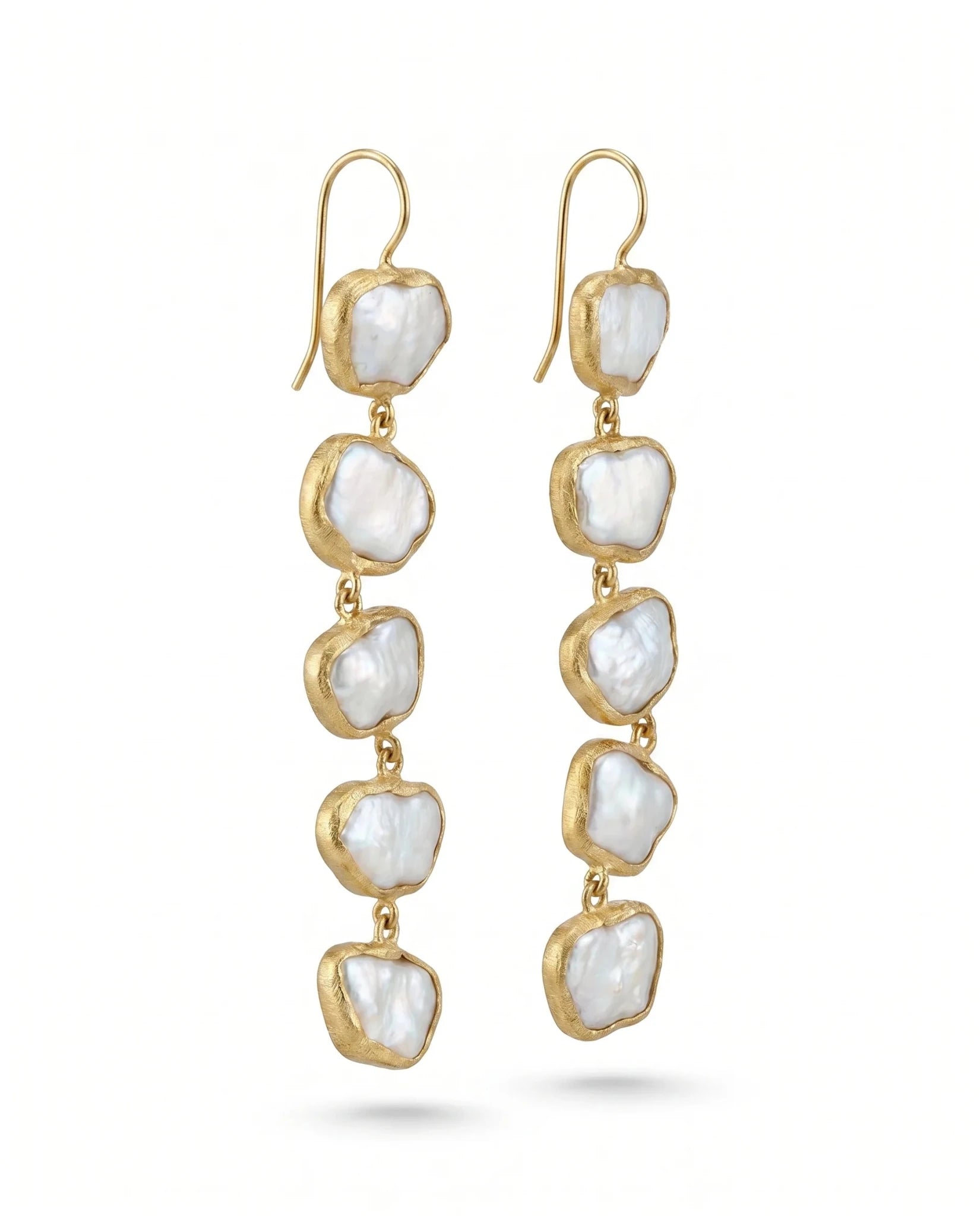 Cercei Pearl Classic – Oțel placat Aur 24K - OK Lux. All rights reserved. - Earrings - 