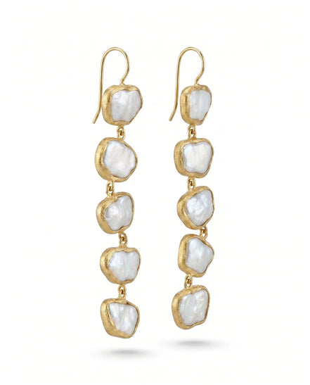 Cercei Pearl Classic – Oțel placat Aur 24K - OK Lux. All rights reserved. - Earrings - 