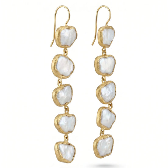 Cercei Pearl Classic – Oțel placat Aur 24K - OK Lux. All rights reserved. - Earrings - 