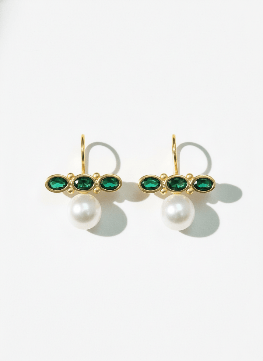 Cercei Pearl Dream – Aur 24K - OK Lux. All rights reserved. - Earrings - 