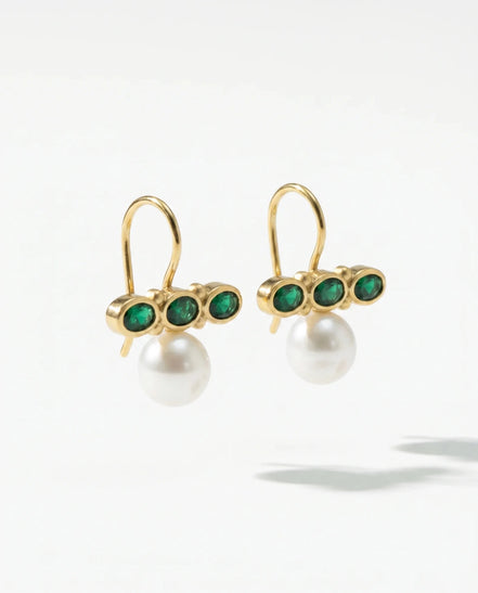 Cercei Pearl Dream – Oțel placat Aur 24K - OK Lux. All rights reserved. - Earrings - 