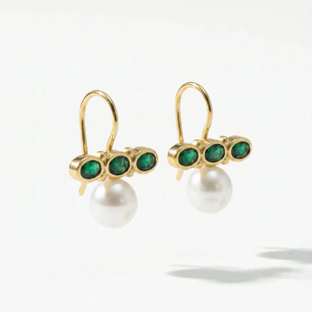 Cercei Pearl Dream – Oțel placat Aur 24K - OK Lux. All rights reserved. - Earrings - 