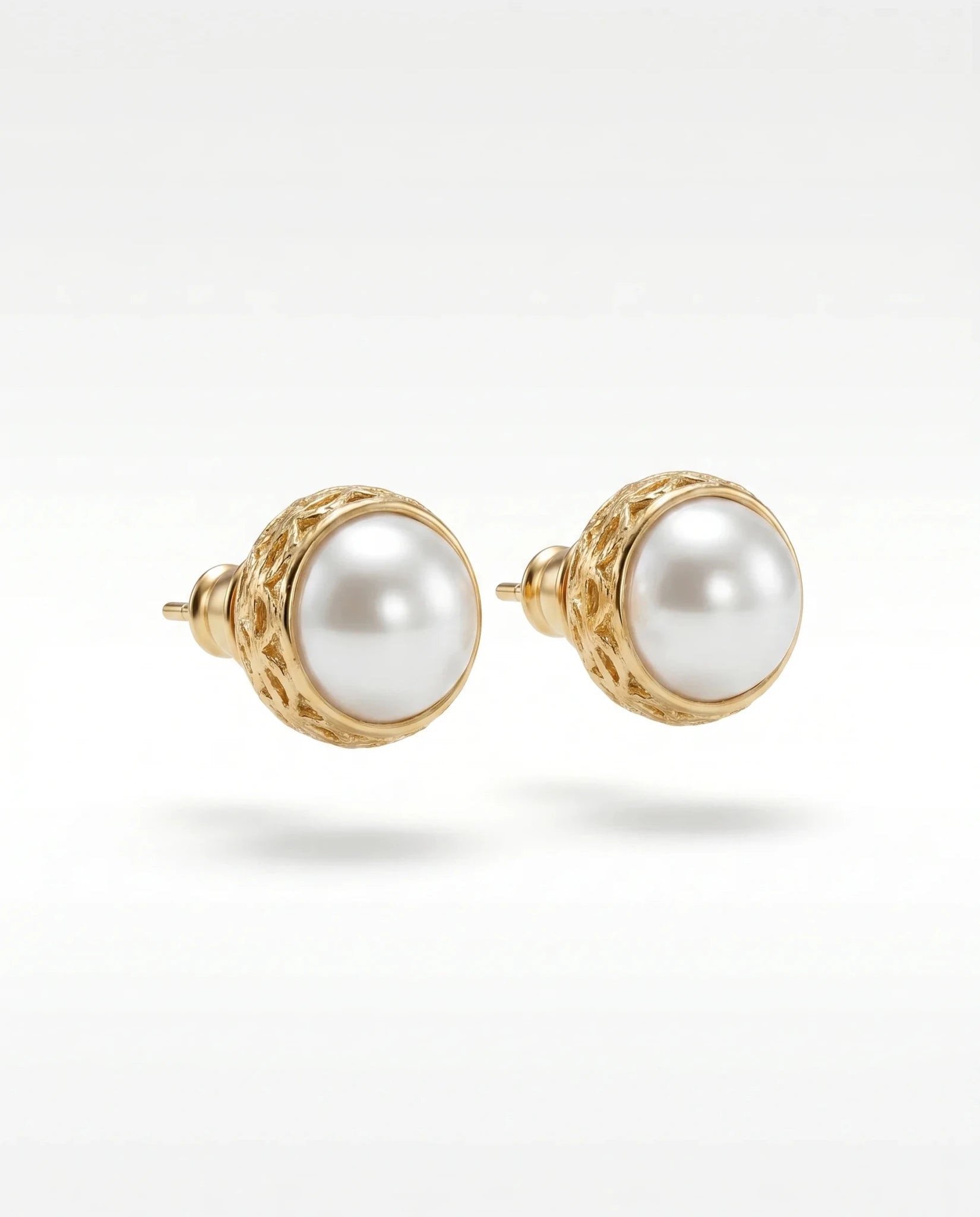 Cercei Pearl Drop – Oțel placat Aur 24K - OK Lux. All rights reserved. - Earrings - 