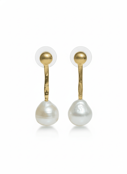 Cercei Pearl Drop – Perle pe Aur 24K - OK Lux. All rights reserved. - Earrings - 