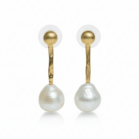 Cercei Pearl Drop – Perle pe Aur 24K - OK Lux. All rights reserved. - Earrings - 