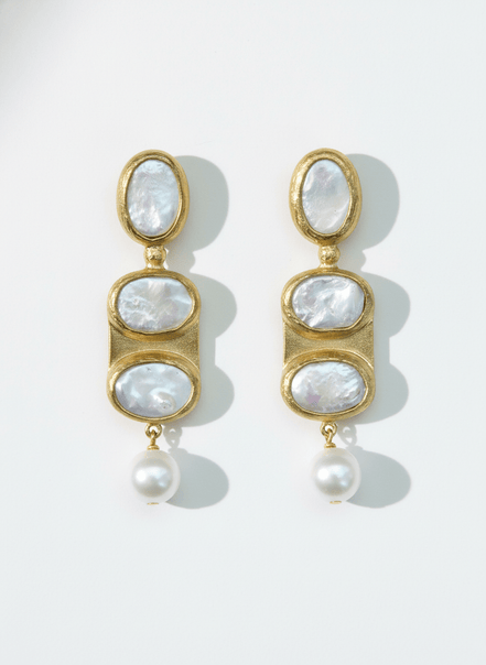 Cercei Pearl Elegance – Aur 24K - OK Lux. All rights reserved. - Earrings - 