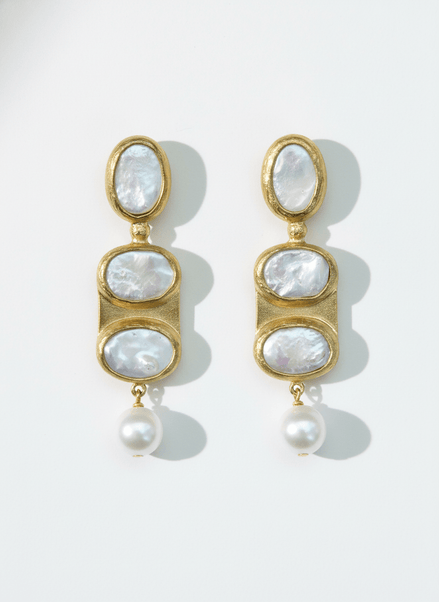 Cercei Pearl Elegance – Aur 24K - OK Lux. All rights reserved. - Earrings - 