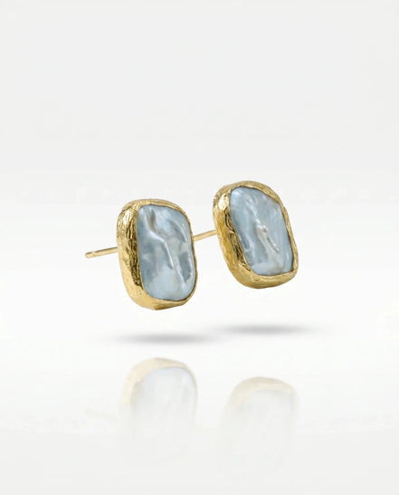 Cercei Pearl Essence – Oțel placat Aur 24K - OK Lux. All rights reserved. - Earrings - 
