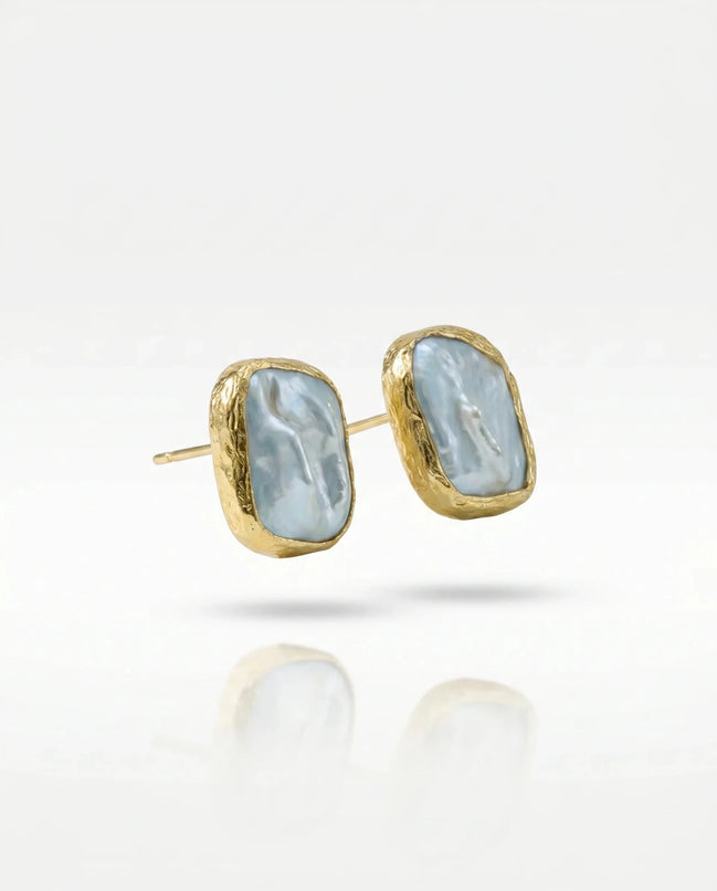 Cercei Pearl Essence – Oțel placat Aur 24K - OK Lux. All rights reserved. - Earrings - 