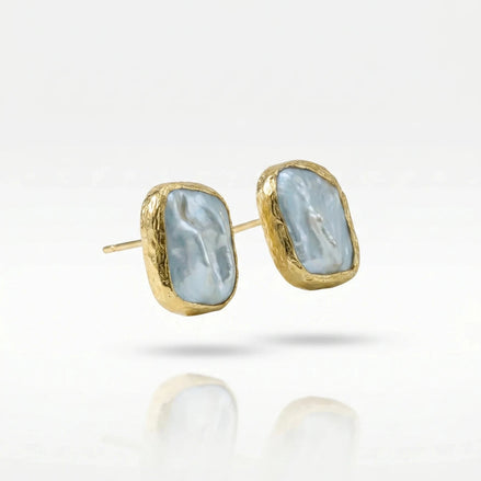 Cercei Pearl Essence – Oțel placat Aur 24K - OK Lux. All rights reserved. - Earrings - 