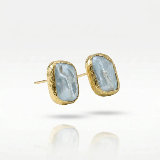 Cercei Pearl Essence – Oțel placat Aur 24K - OK Lux. All rights reserved. - Earrings - 