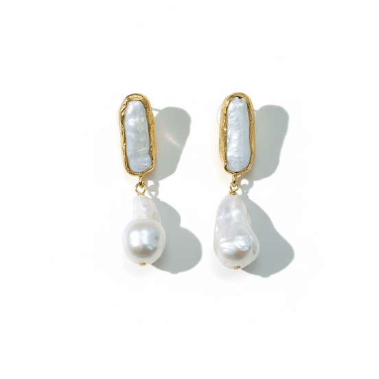 Cercei Pearl Glow – Aur 24K - OK Lux. All rights reserved. - Earrings - 