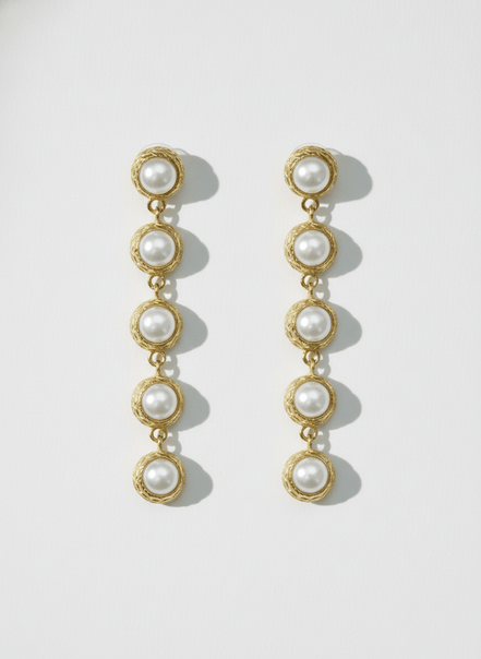 Cercei Pearl Glow – Aur 24K - OK Lux. All rights reserved. - Earrings - 