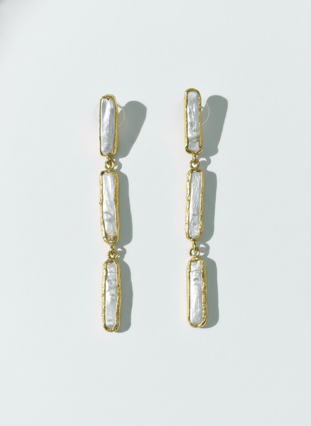 Cercei Pearl Glow – Aur 24K - OK Lux. All rights reserved. - Earrings - 