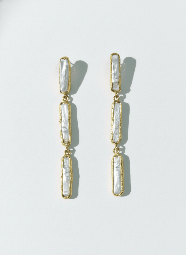 Cercei Pearl Glow – Aur 24K - OK Lux. All rights reserved. - Earrings - 