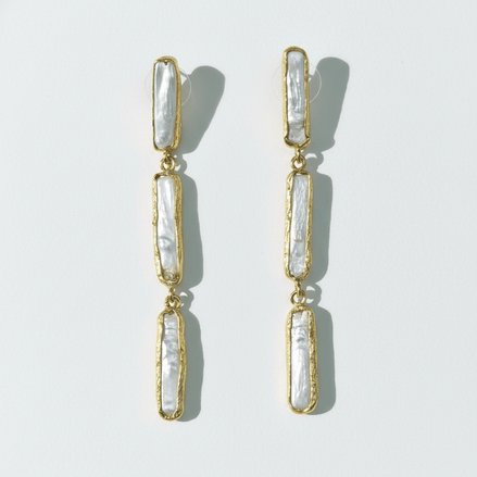 Cercei Pearl Glow – Aur 24K - OK Lux. All rights reserved. - Earrings - 