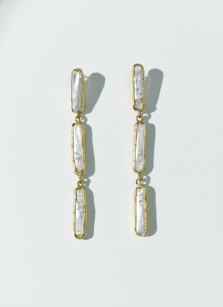 Cercei Pearl Glow – Aur 24K - OK Lux. All rights reserved. - Earrings - 
