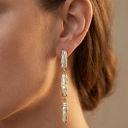 Cercei Pearl Glow – Oțel placat Aur 24K - OK Lux. All rights reserved. - Earrings - 