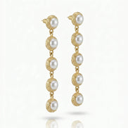 Cercei Pearl Glow – Oțel placat Aur 24K - OK Lux. All rights reserved. - Earrings - 