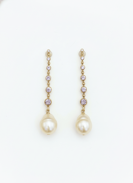 Cercei Pearl Rose – Aur 24K - OK Lux. All rights reserved. - Earrings - 