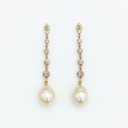 Cercei Pearl Rose – Aur 24K - OK Lux. All rights reserved. - Earrings - 