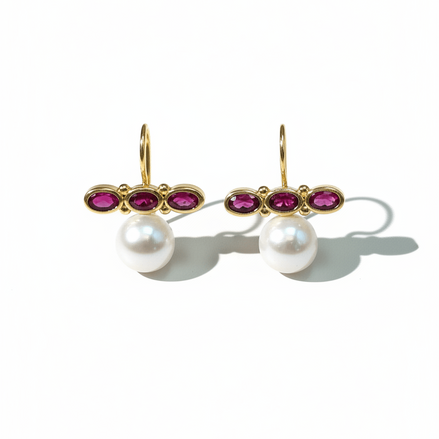 Cercei Pearl Rosé – Aur 24K - OK Lux. All rights reserved. - Earrings - 