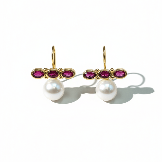 Cercei Pearl Rosé – Aur 24K - OK Lux. All rights reserved. - Earrings - 