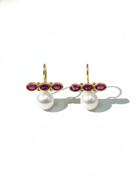 Cercei Pearl Rosé – Aur 24K - OK Lux. All rights reserved. - Earrings - 