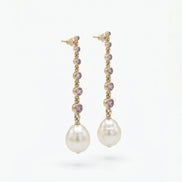 Cercei Pearl Rose – Oțel placat Aur 24K - OK Lux. All rights reserved. - Earrings - 