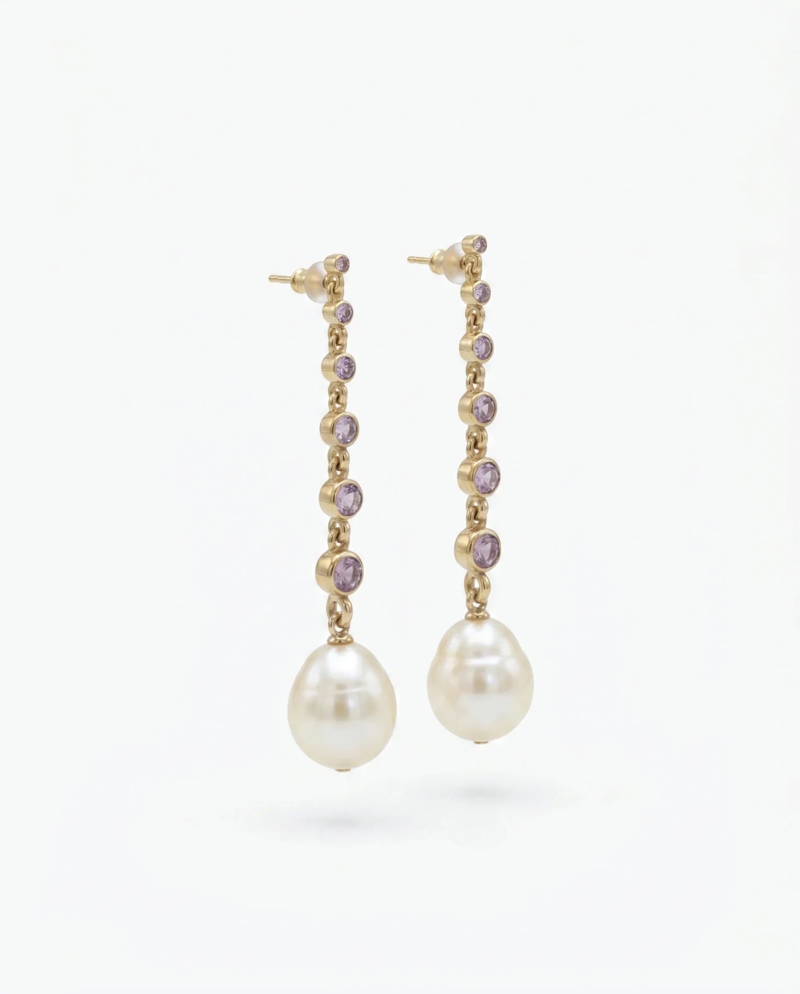 Cercei Pearl Rose – Oțel placat Aur 24K - OK Lux. All rights reserved. - Earrings - 